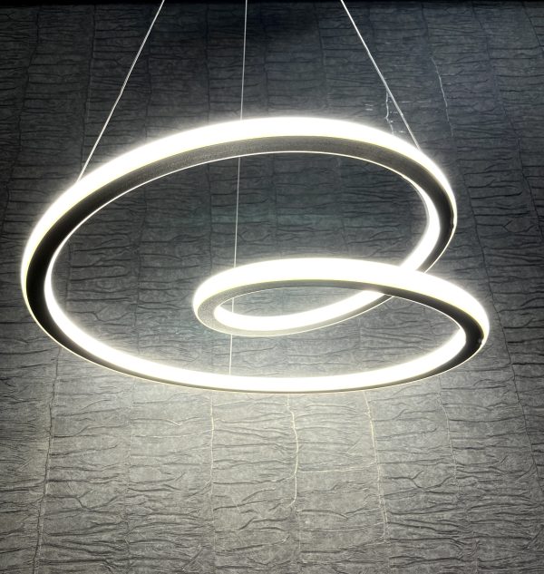 لوستر مدرن LED مدل دوپیچ دوطرفه 80 وات سه حالته