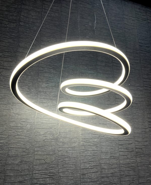 لوستر مدرن LED مدل سه پیچ دوطرف 120 وات سه حالته