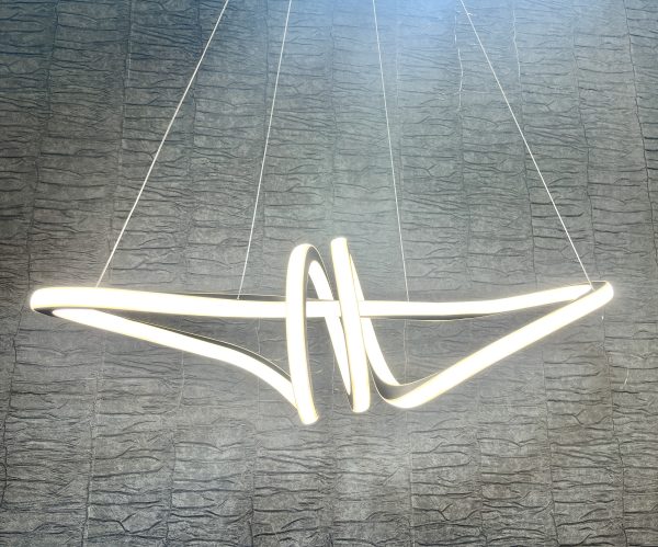 لوستر LED مدرن مدل شکلاتی دوطرفه 130 وات سه حالته
